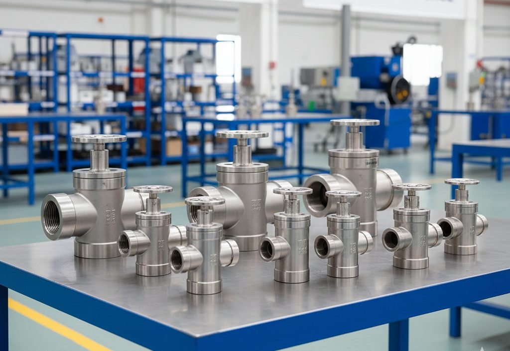 Two valve, three valve and five valve stainless steel instrumentation manifolds for transmitter hook-ups