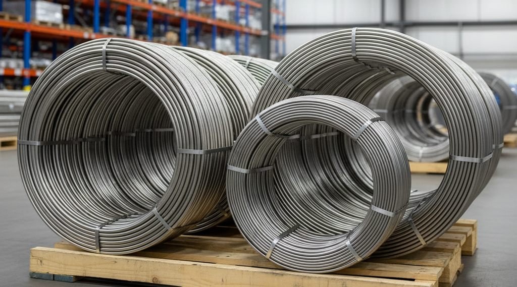 Seamless stainless steel instrument tubing coils in SS316L and duplex alloy